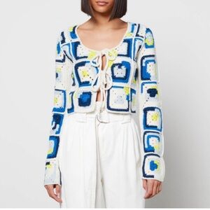 SEA Hayden crocheted wool-blend cardigan, Size Medium. New with tag